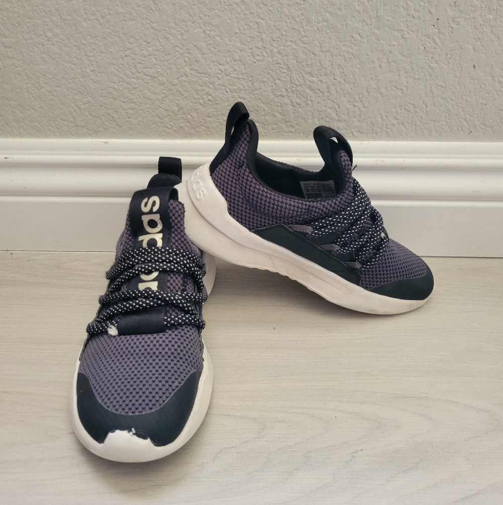 Kids Adidas Athletic Sneakers - Gray/Black Running Shoes Size 11 Toddler
